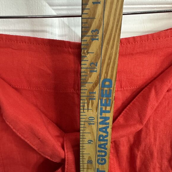 Lauren Ralph Lauren Island Hibiscus Red Straight Crop Leg Pants Size 14p 14 NWT - Picture 9 of 9